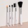 A set of makeup brushes "marble", 5 objects, white/black color