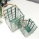Summary Metal "Weaving Squares" set 2 pcs green patina 20x11x11 28x14x14 cm