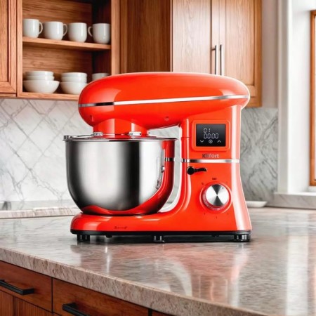 Mixer KitFort KT-3443, Planetarny, 1400 W, 5.8 l, 6 speeds, red-1