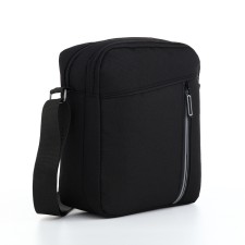 Male bag 17.5*8*23 cm, 2 depth n/lightning, 3 n/k, black