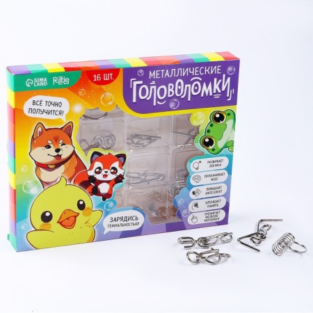 Metal puzzles 16 pcs "Rainbow"-6