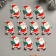 Decor for creativity tree "Grandfather Frost with a Christmas tree" set of 10 pcs 4.2x3.4 cm