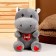 Soft toy "Hippo", size 22 cm, color gray color