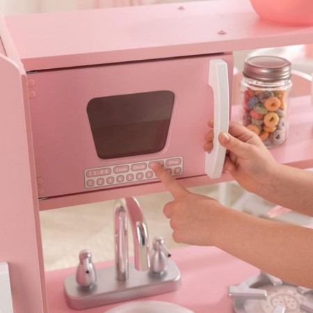 Game kitchen "vintage", pink color with white-5