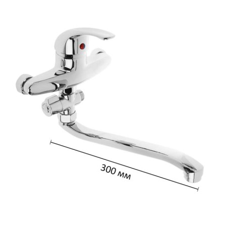Accoona A7043 bath mixer, single -leaf, silumin, chrome-1