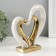 Souvenir ceramics "woven hearts" white with gold 5.5x17.5x19.5 cm