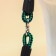Ringovka with a swivel, 150 x 0.6 cm, black-green