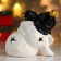 Souvenir Ceramics Light "Snowmen, black caps and scarves" 10x12x8 cm