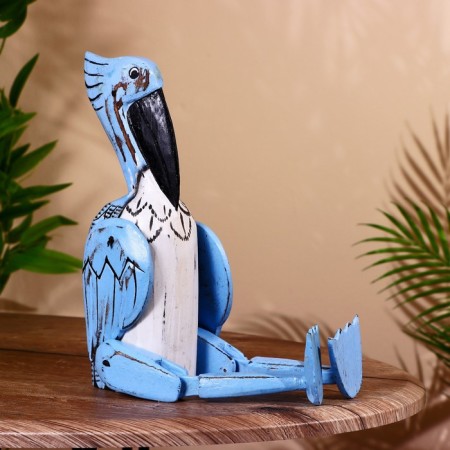 Souvenir "Pelican" hanging paws, wood 40 cm-1