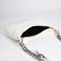 Baget bag with zipper, white color