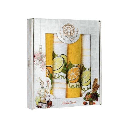 A set of wuffed napkins Diva Afrodita "Lemon", size 45x65 cm, 4 pcs-1