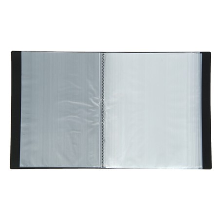 Folder with 100 A4 inserts, 700 μm, calligrata, texture "sand", black-1