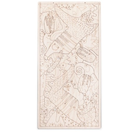 Wooden designer 3 in 1 "crocol", puzzle, coloring, toy-3
