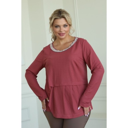 Female blouse, size 54, burgundy color