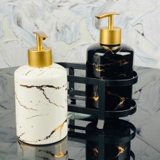 Set of Lenardi dispensers, on a stand, porcelain, 2 pcs