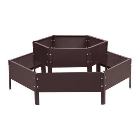 Galled flowerbed, 2 tiers, d = 60-100 cm, h = 30 cm, brown, Greengo-7