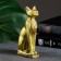 Figure "Goddess Bastet" aged gold, 13x4x8cm