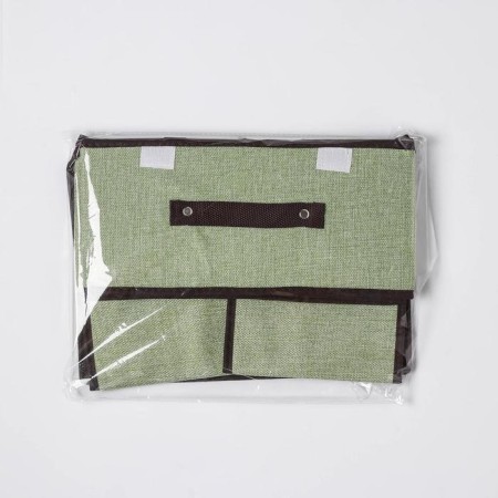 Stellid box for storage with a double lid "Teri", 36 × 25 × 16 cm, green color-3