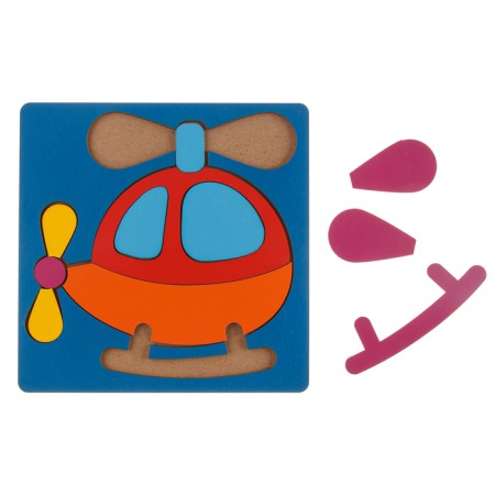 Puzzle "Helicopter", painted tree-3