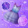 Carnival set "Dragon": purple dress, rim