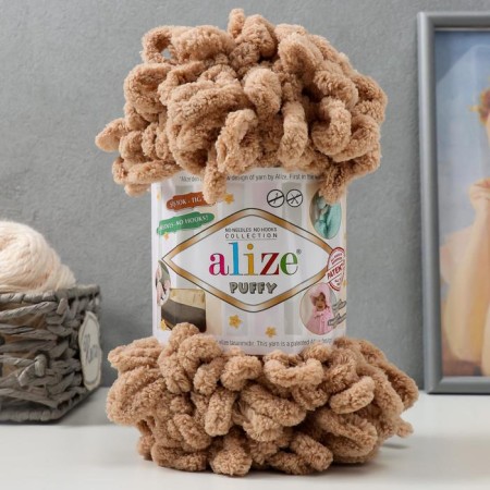Yarn "Puffy" 100 % micropoliester 9m/100g (262 beige)