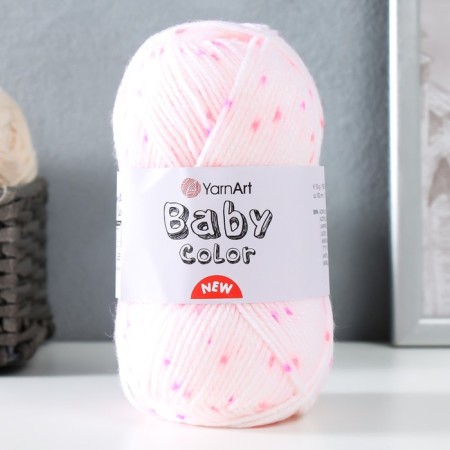 Yarn "Baby Color" 100% acrylic 150m/50g (212 blus -pink/krap)