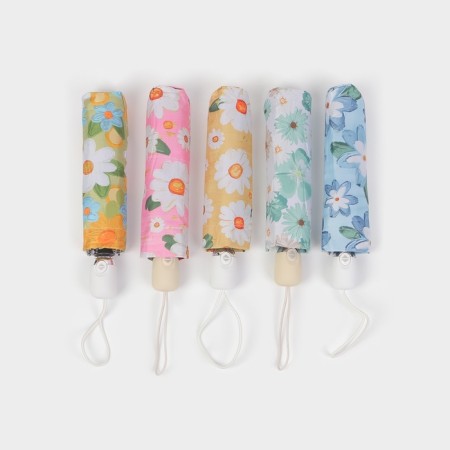 Automatic "Flowers" umbrella, eponge, 4 addition, 8 knitting needles, r = 49 cm, color mix-3