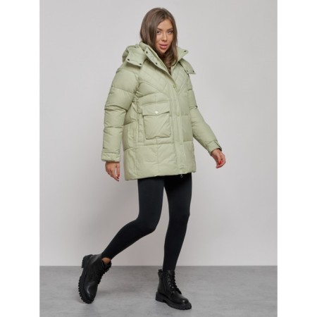 Winter Winter jacket, size 48, light green color-1