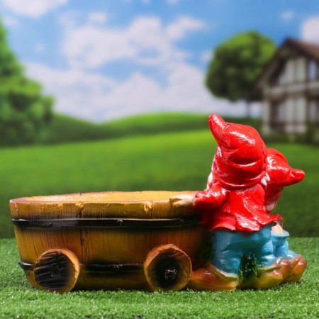 Garden figure "Two dwarves with a body" 32x17.5x19.5cm-3