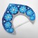 Carnival set "Snow Maiden" Kokoshnik, cape length 40 cm