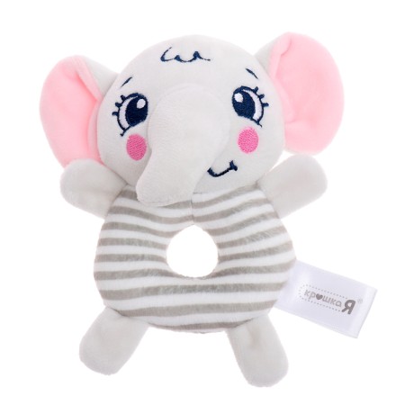 Developing rattle "elephant", color gray color
