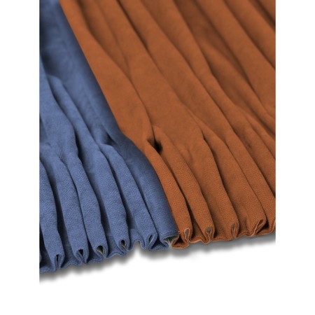 Set of curtains "Canvas", size 200x270 cm, 2 pcs, blue, orange color-2