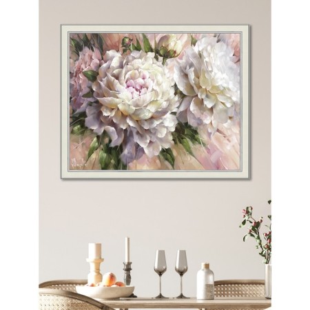 Reproduction of the painting "Pink silk", 40x50, frame (45-a355)-6
