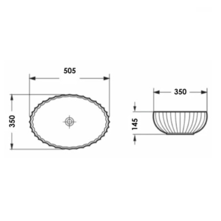 Haller shell COMFORTY CF24001, glass, oval, transparent glass, 51 cm-4