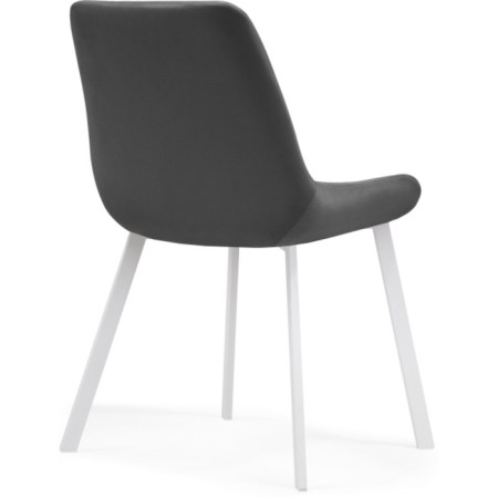 SHELS on a metal frame Chelsea Metal/velor, white/gray 50x60x80 cm-3