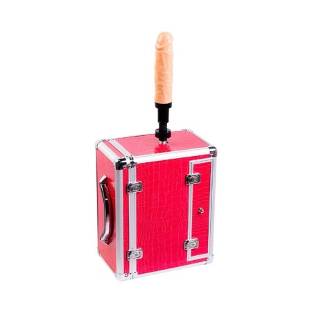 Sex Machine suitcase Diva Wiggler, 2 nozzles, metal, pink color, 17 cm-4