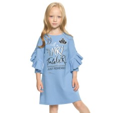 Dress for girls, height 104 cm, blue color