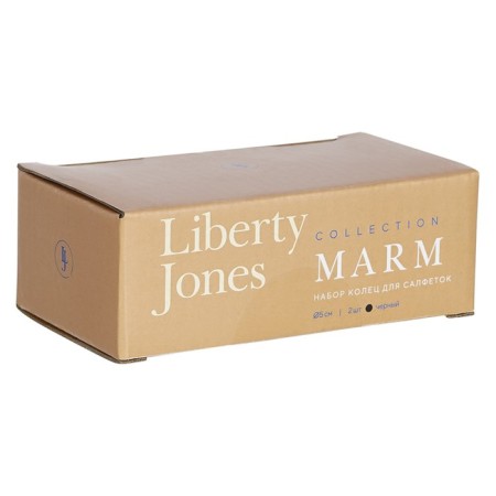 Набор колец для салфеток Liberty Jones Marm, чёрный мрамор, d=5 см, 2 шт-5