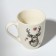 Ceramic mug with a spoon "Deer", 310 ml, white color