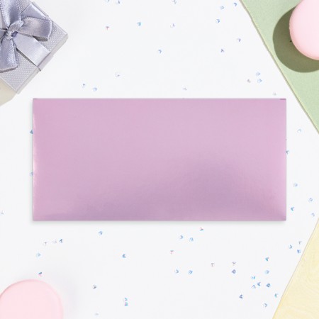 Money envelope "Universal" flowers on lilac, embossing, 19.5 x 9 cm-2