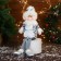 Soft toy "Grandma Frost in a suit with a strap" 15x39 cm, gray