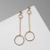 Earrings metal "Rings with a chain", color gold