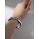 Bracelet cuff "Trend" volumetric, metal, color silver