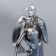 Souvenir Polystone "Kiss" rhinestones silver and blue 36x10x10 cm