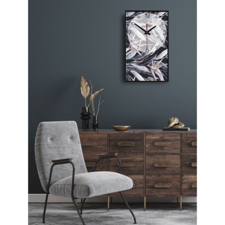 Carty clock is wall-mounted, interior "Story", smooth move, 57 x 35 x 4 cm-1