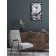 Carty clock is wall-mounted, interior "Story", smooth move, 57 x 35 x 4 cm
