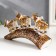 Polystone souvenir "Three white elephants with a blanket from the Arab carpet on the horn" 9x4x17.5 cm