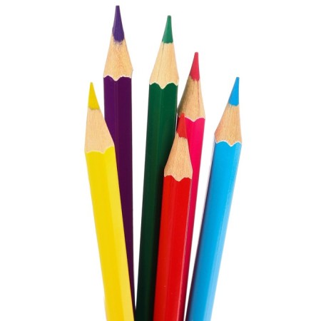 Color pencils, 6 colors, hexagonal, Masha and the bear-6