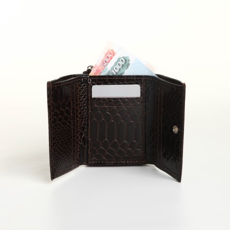 Women's wallet with lightning, brown color-6