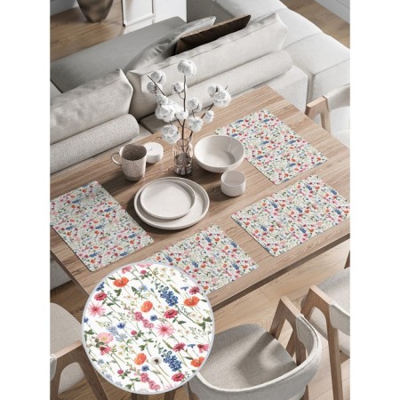 A set of napkins for serving the table “Summer mood”, rectangular, rounded edges, size 30x46 cm, 4 pcs-1